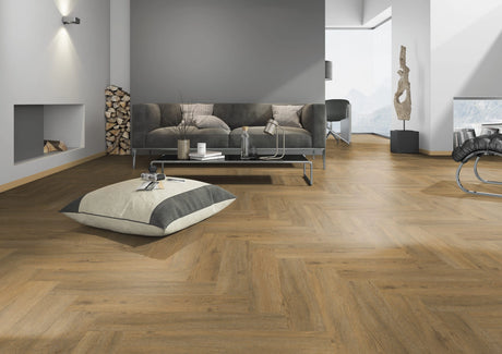 Oneflor Royal Oak Natural  visgraat PVC klikvloer rigid core 4.5mm eiken - Bouwshop Utrecht