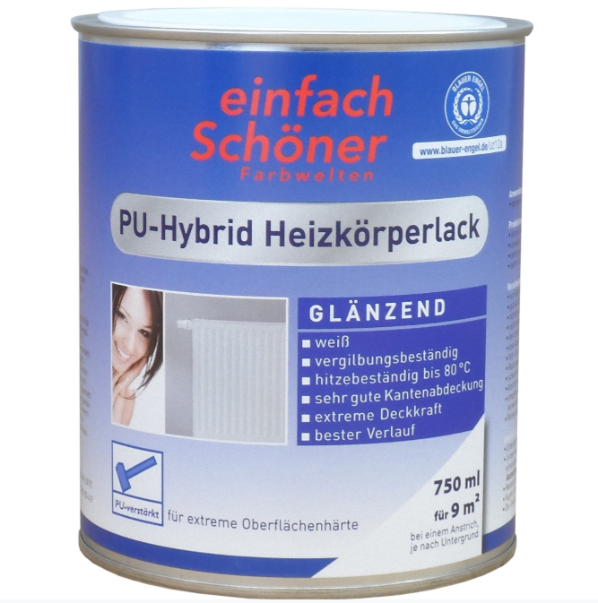 Einfach Schöner PU-Hybrid Radiatorlak Wit Glanzend – Hittebestendig 750ml