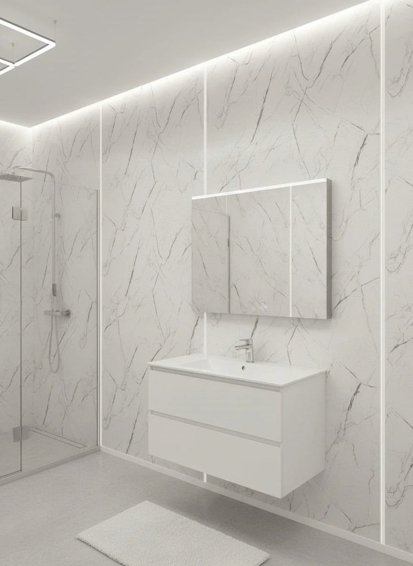 PVC Paneel Mat - Marmerlook Sassari – 2800x1220x3 mm – Waterdicht - Flexibel