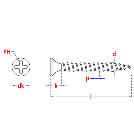 Pgb-Fasteners snelbouwschroef 3.9x25mm fijn gefosfateerd PH2 aandrijving voor gipsplaat op metaal - Bouwshop Utrecht