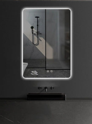 Queen Rechteckiger LED-Spiegel mit Heizung 60×80 cm