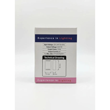 RGB Controller RF1 720W – LED-strip bediening met afstandsbediening & adapter