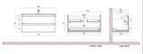 Sally 100cm Onderkast - Strakke Badkamerkast - Mat Wit