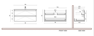 ALONI Sally - Wastafelonderkast - Mat Wit - Diverse maten - Softclose Lades - Modern Design