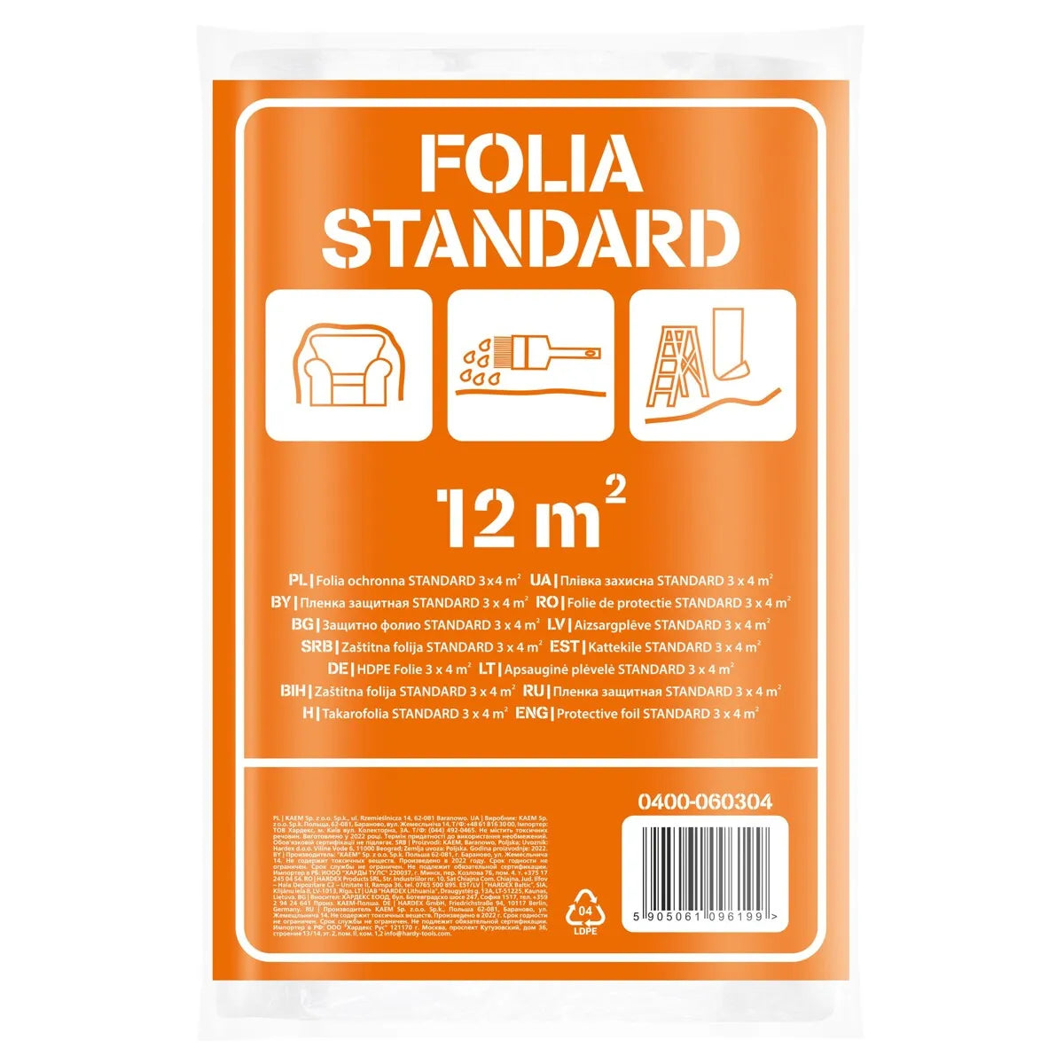 Scley - Beschermfolie 3 x 4 m & 4 x 5 m - Duurzaam en Doorzichtig