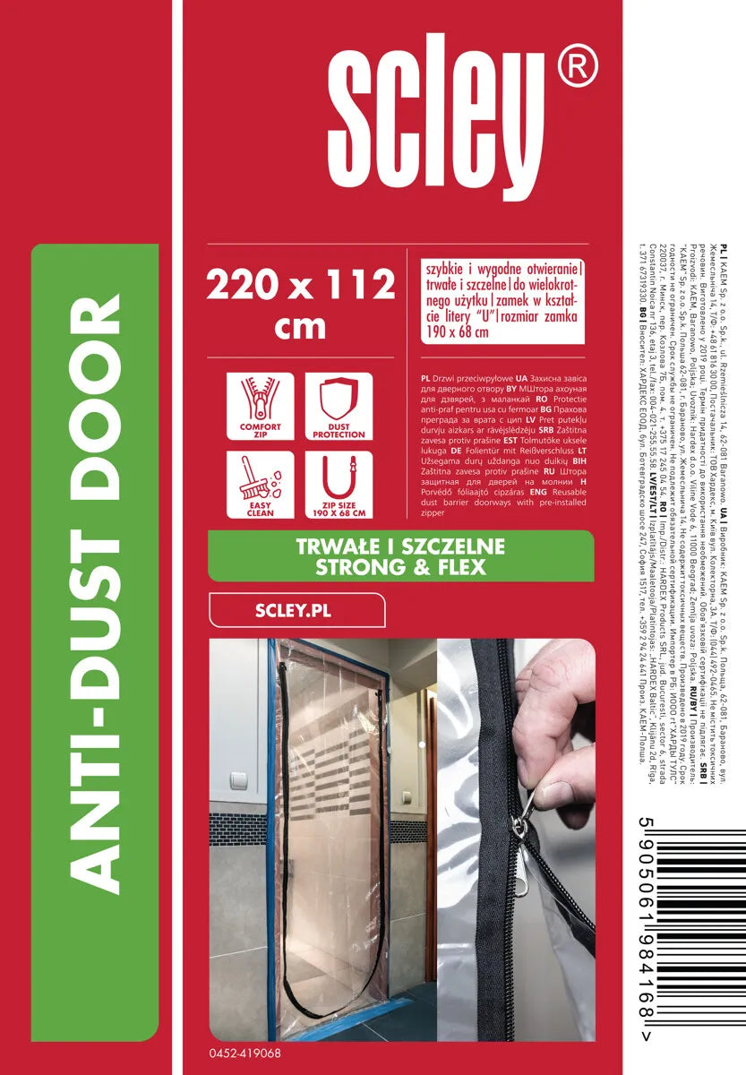 Scley - Stofwerende gordijn - 112 x 220 cm, met U-rits