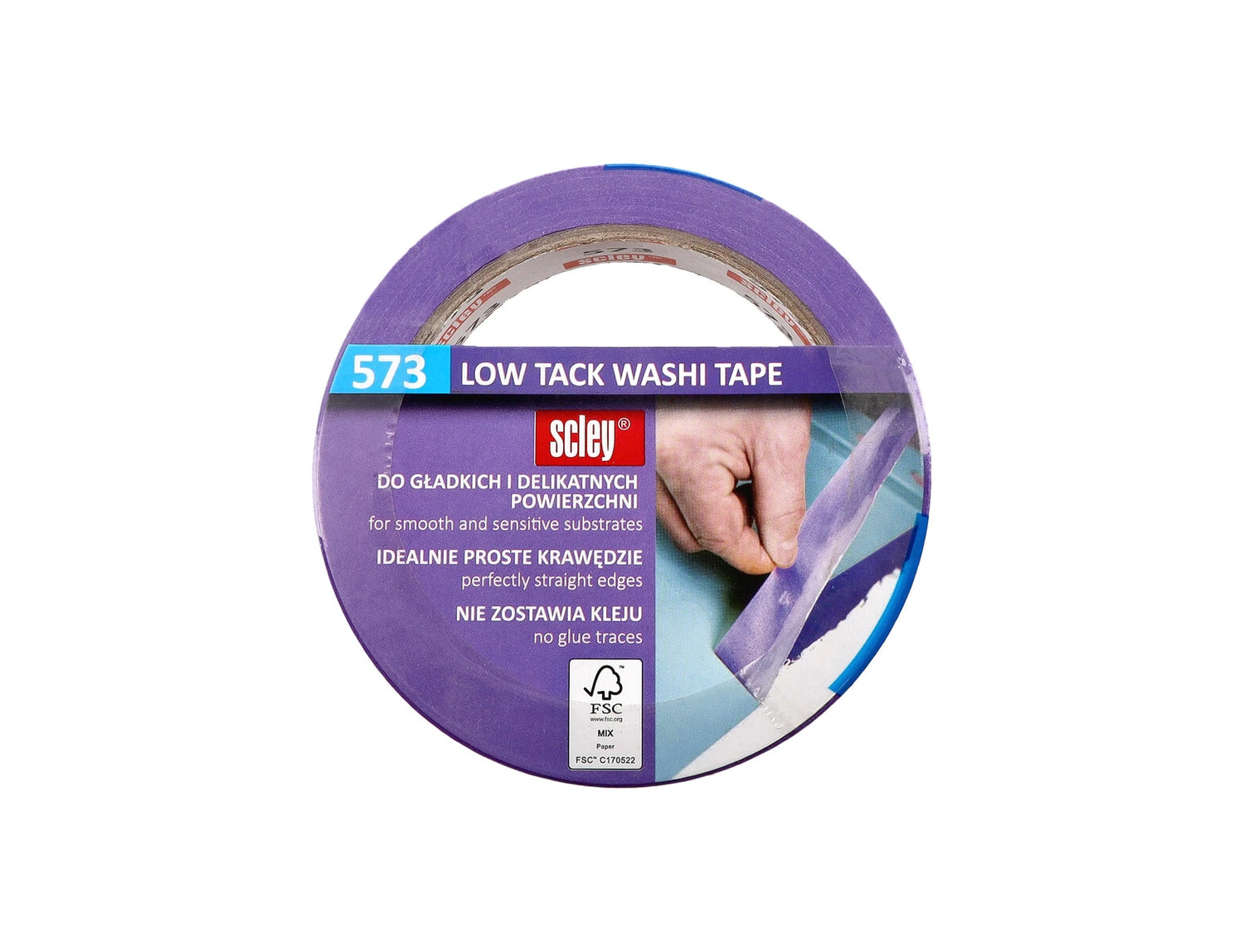 Scley - Afdektape 573 - Paars Washi Tape - 25 mm & 38 mm x 33 m