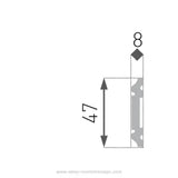 Sierlijst - HW3 – Strakke Wandafwerking | 200x0,8x4,7 cm