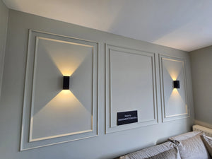 HW1 smalle decoratieve wandsierlijst en raamlijst, wit polystyreen, 2 meter lengte.