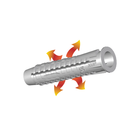 Smart XUP nylon universeelplug 5x25 grijs met 4 spreidzones in vensterdoos.