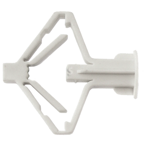 Grijze Smart nylon hollewandpluggen type PCA met brede kraag in vensterdoos van 25 stuks.