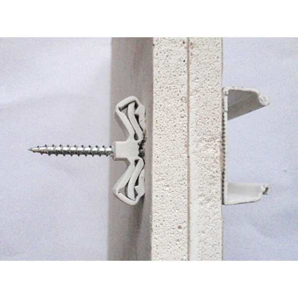 Grijze Smart nylon hollewandpluggen type PCA met brede kraag in vensterdoos van 25 stuks.