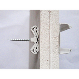 Grijze Smart nylon hollewandpluggen type PCA met brede kraag in vensterdoos van 25 stuks.