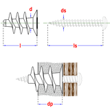 Witte korte zelfborende gipsplaatplug van Smart, 22mm lengte, voor montage in gipskarton.