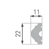 Sierlijst - HW1 – Strakke Wandafwerking | 200x1,1x2,2 cm