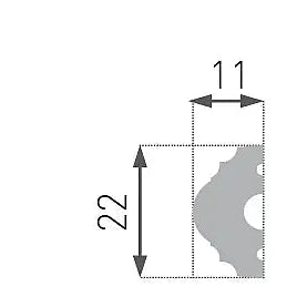Sierlijst - HW1 – Strakke Wandafwerking | 200x1,1x2,2 cm