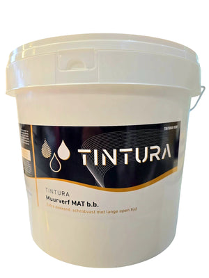 Tintura Hoogdekkende Matte Muurverf biedt een professionele afwerking voor zowel binnen- als buitenmuren.