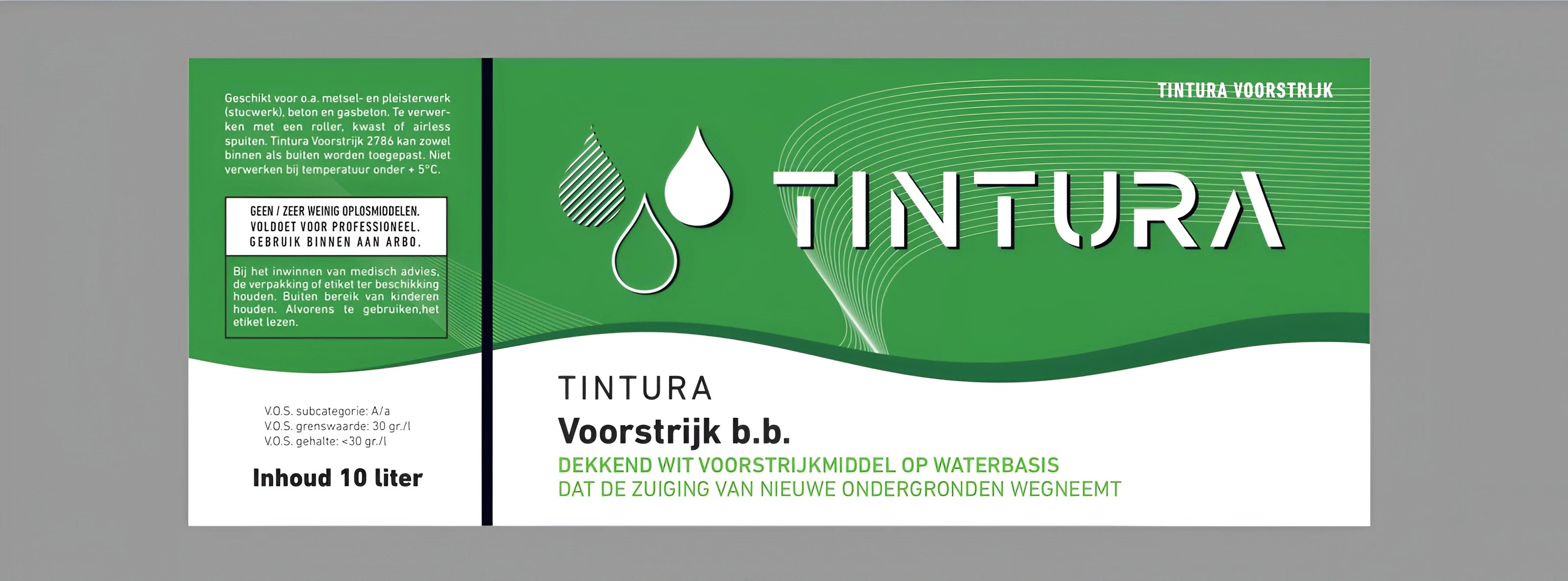 Tintura Dekkend Voorstrijkmiddel is een wit, dekkend voorstrijkmiddel op waterbasis