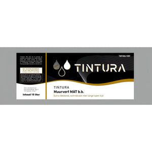 Tintura Hoogdekkende Matte Muurverf biedt een professionele afwerking voor zowel binnen- als buitenmuren.