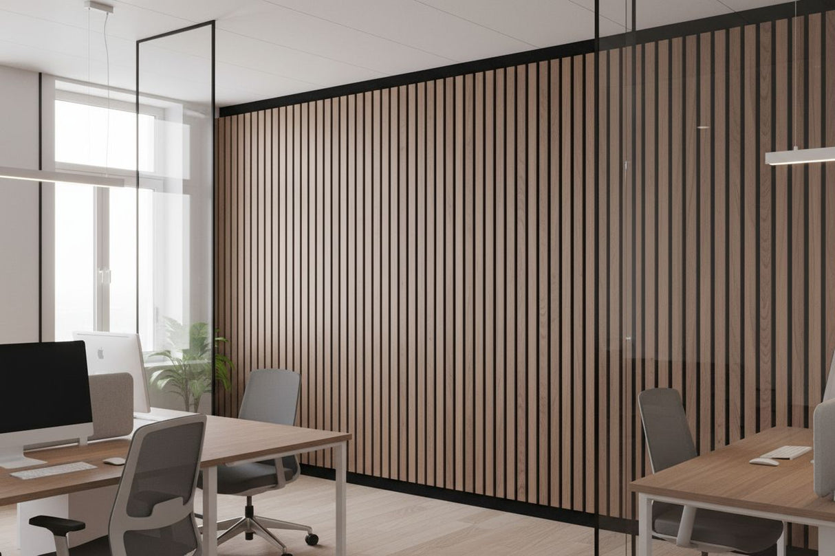 Acoustic Wall Panel - Light Oak - 270 cm x 60 cm | Luxury Wood Veneer