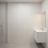 Luxe wandpaneel Vanilla Velvet botergeel beige marmerlook mat 2800x1220mm voor woonkamer en badkamer.