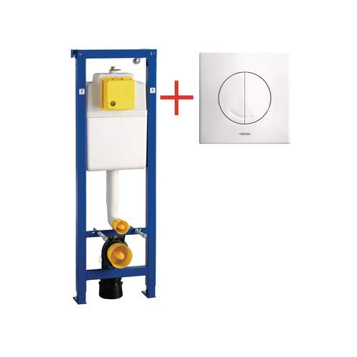 Wisa XS - Pre-assembled built-in cistern with dual flush and sound insulation