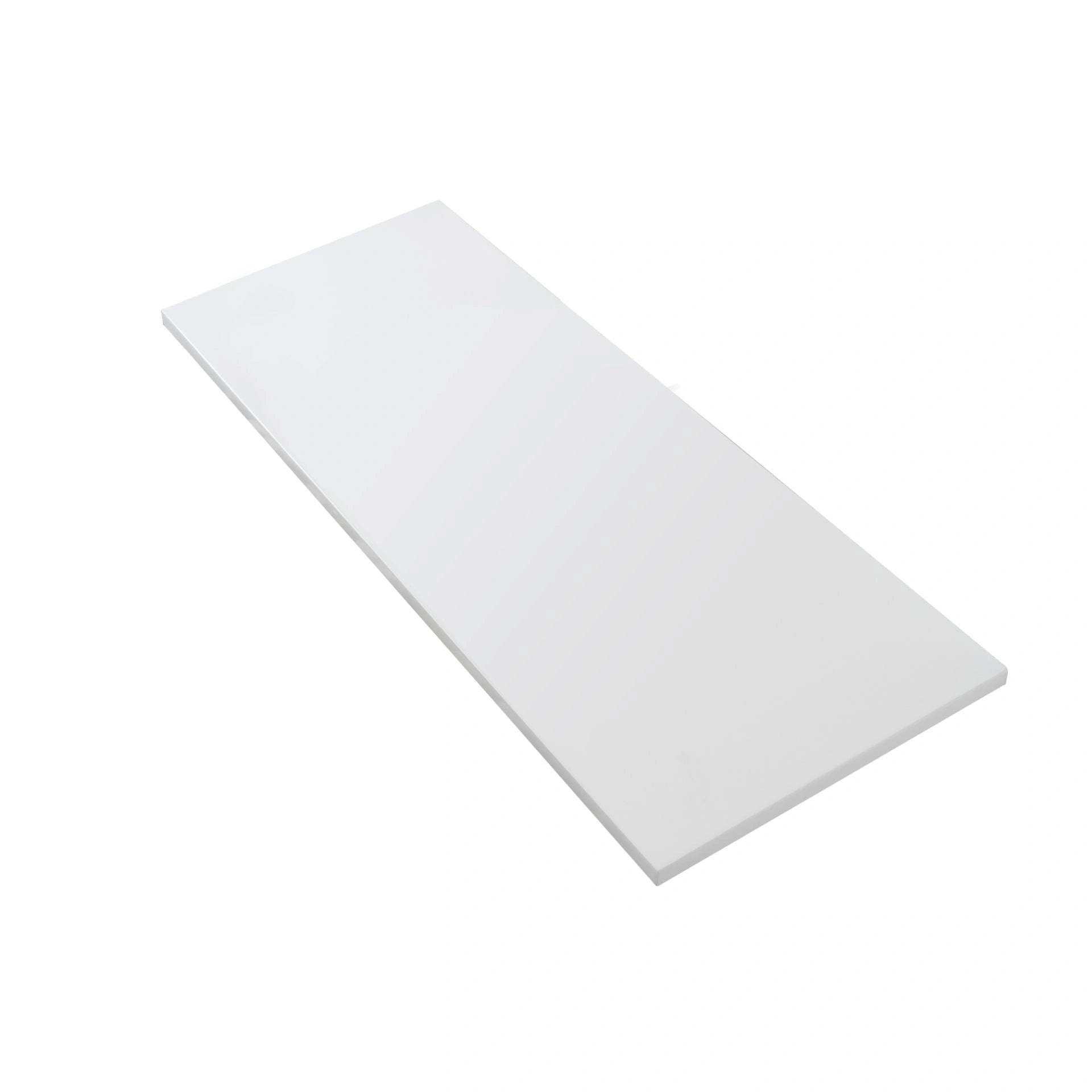 Wonda mat wit kunstmarmeren tablet voor badkamermeubel, beschikbaar in 80cm en 120cm breedte.