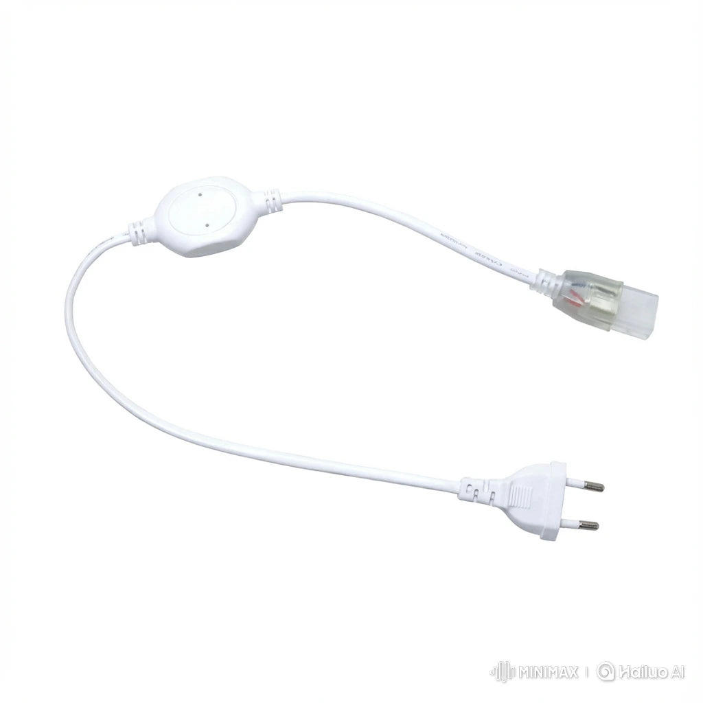 omplete 9-delige IP65 waterdichte aansluitset voor 230V LED strip 10mm met stekker en siliconen montageclips