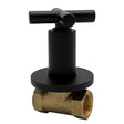 ALONI Cross inbouw hoekstopkraan in mat zwarte uitvoering met 1/2" aansluiting.