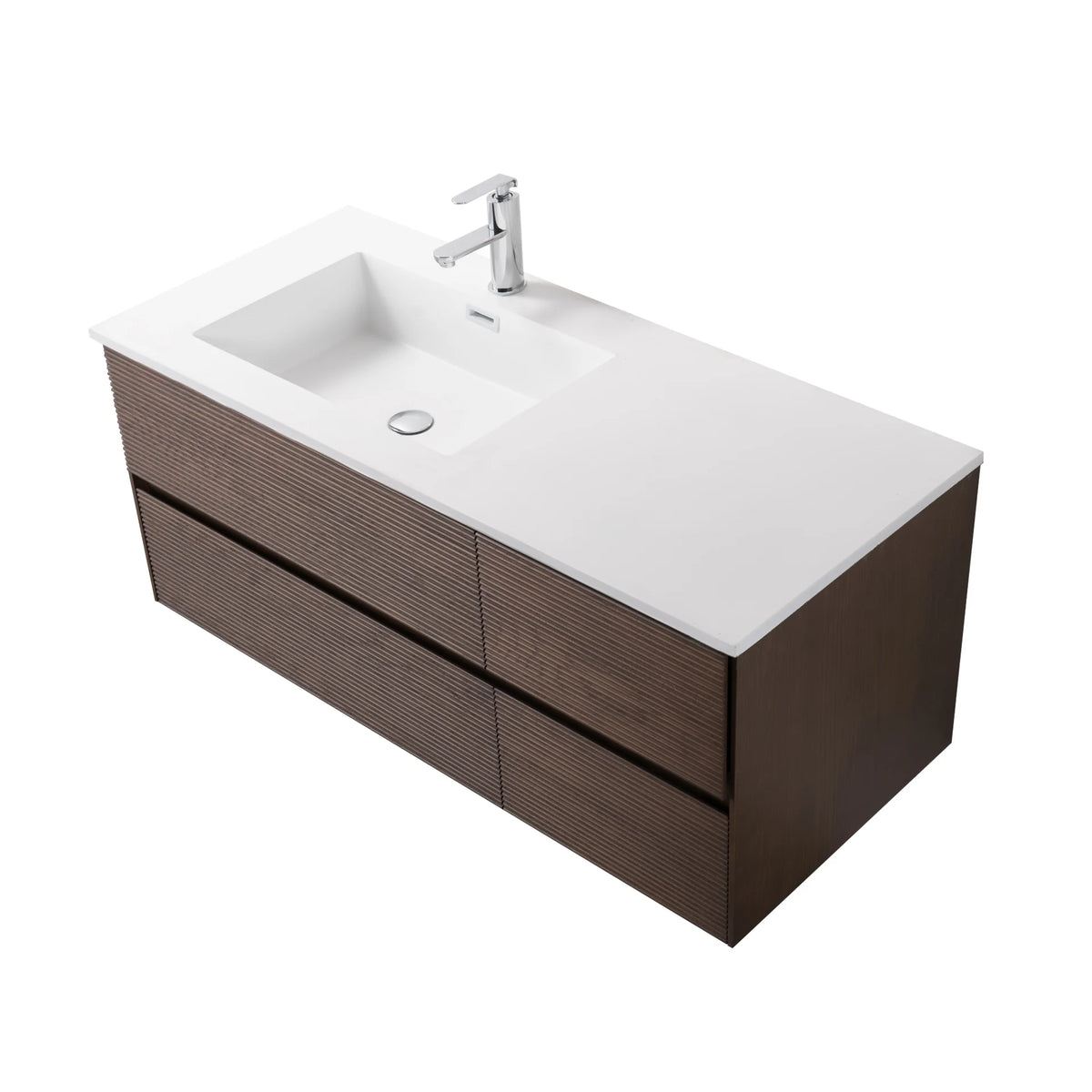 ALONI Layda wastafelonderkast 120 cm donker walnoot – detailfoto 1