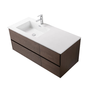 ALONI Layda wastafelonderkast 120 cm donker walnoot – detailfoto 1