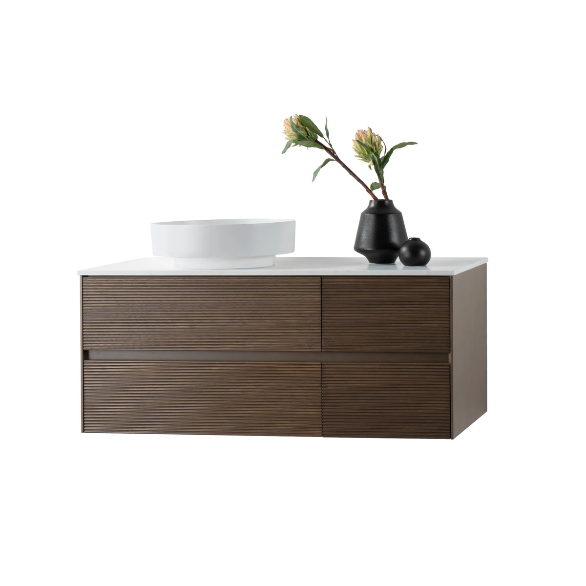 ALONI Layda wastafelonderkast 120 cm donker walnoot – detailfoto 3