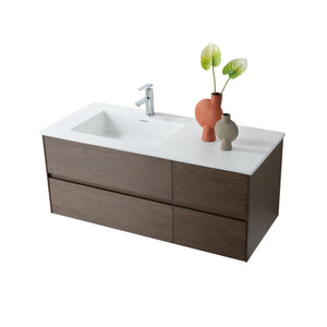 ALONI Layda wastafelonderkast 120 cm donker walnoot – detailfoto 4