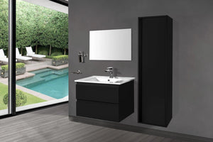 ALONI Sally kolomkast in mat zwart, modern en strak design voor in de badkamer.