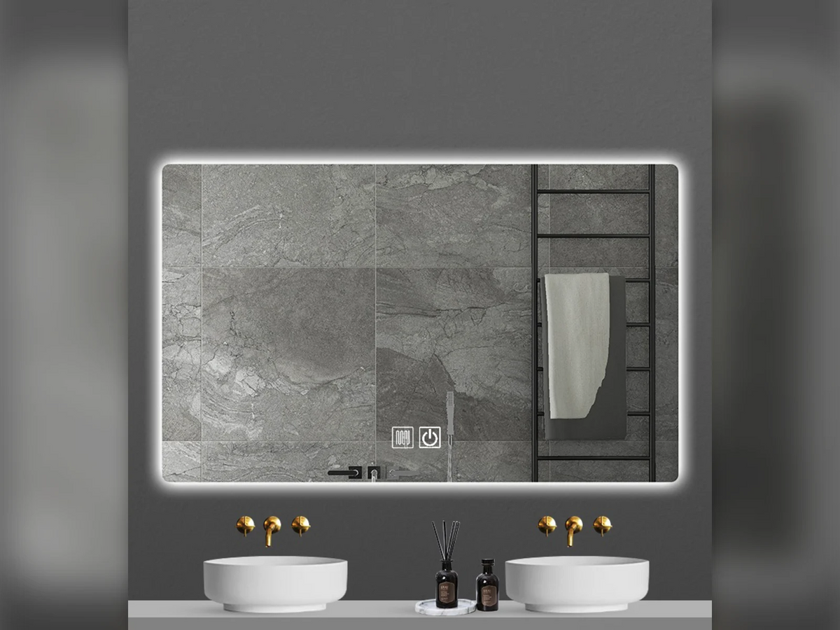 ALONI Queen LED Spiegel 80 x 60 cm Rechthoekig Anti-Condens 3500-6500K Touch