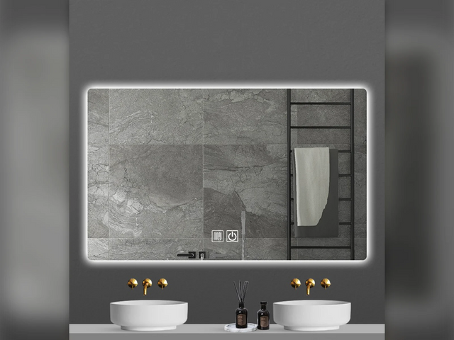 ALONI Queen LED Spiegel 80 x 60 cm Rechthoekig Anti-Condens 3500-6500K Touch