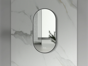 ALONI Avalo Ovale LED Spiegel 50 x 100 cm Mat Zwart, Gunmetal of Koper Anti-Condens Touch