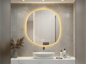 ALONI Pebble LED Spiegel Organische Vorm 80 x 85 cm Dimbaar Anti-Condens 3000-6000K - foto 4