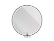 ALONI Omega Ronde LED Spiegel Ø 80 cm Mat Zwarte Lijst 3500-6500K Touch