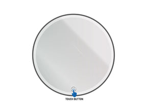 ALONI Omega Ronde LED Spiegel Ø 80 cm Mat Zwarte Lijst 3500-6500K Touch