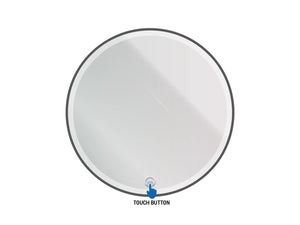 ALONI Omega Ronde LED Spiegel Ø 80 cm Mat Zwarte Lijst 3500-6500K Touch