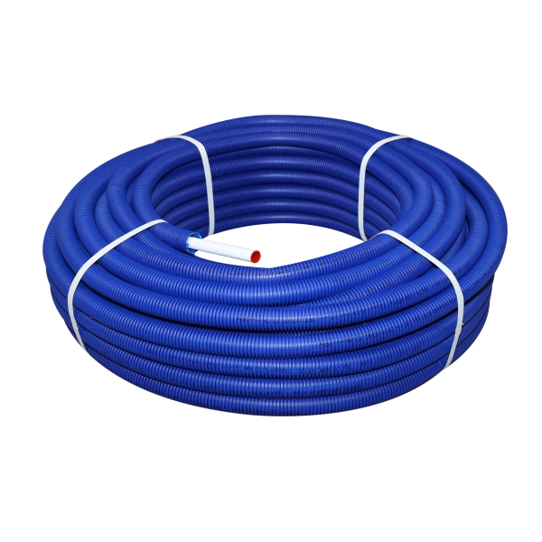 BONFIX alu-pers meerlagenbuis 20mm met blauwe mantelrol van 50 meter.