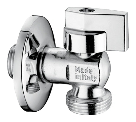 Arco Belgaqua RT733 verchroomde messing wasmachinekraan 1/2 inch x 3/4 inch met wandrozet