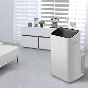 AUX mobiele airco 2-in-1 voor koelen en verwarmen met geïntegreerde wifi-bediening.