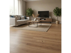 Beautifloor Citta Palermo klik vinyl plank in rustiek bruin eiken – sfeerfoto in interieur