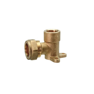 TDM Brass biconische muurplaat messing 1/2 inch binnendraad x 15mm knelverbinding voor kraanaansluiting - Bouwshop Utrecht