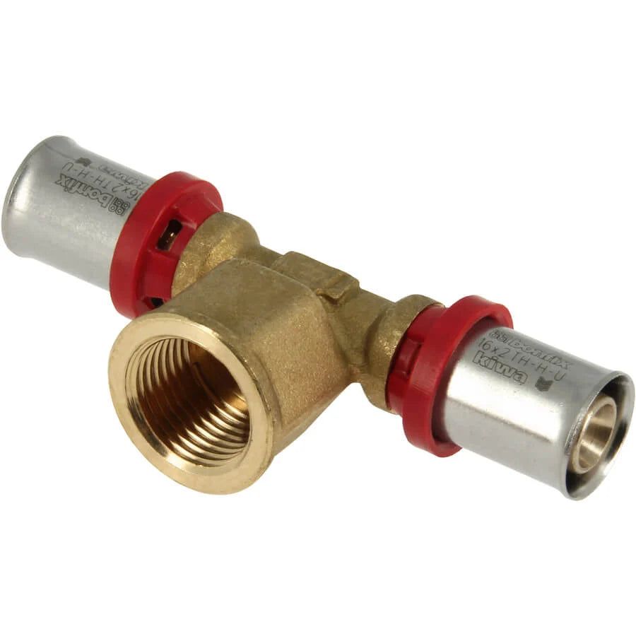 BONFIX Alu-pers leidingsysteem met messing fittingen en RVS 304 pershuls.