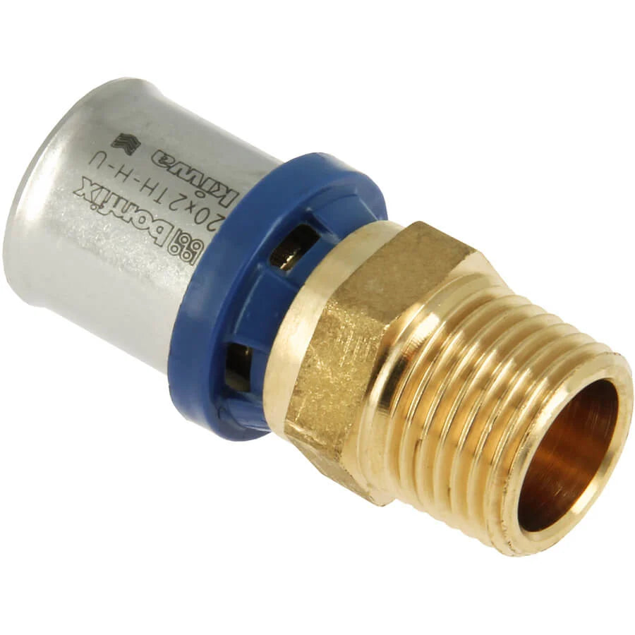 BONFIX Alu-pers messing puntstuk 20 x 3/4 inch voor drinkwater en CV.