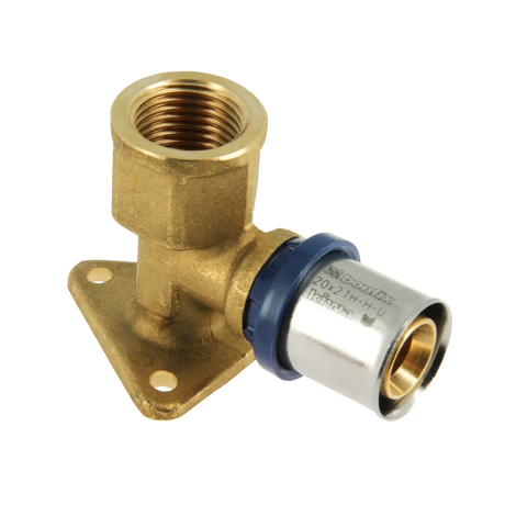 BONFIX muurplaatkoppeling 3/4" binnendraad x 20mm alu-pers met multi-profiel voor professionele installaties.