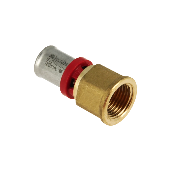 BONFIX alu-pers schroefbus 1/2" binnendraad x 16 mm, geschikt voor meerlagenbuizen.